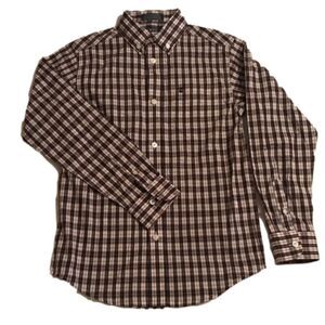 Izod Plaid Button Down Shirt Long Sleeve Sz M